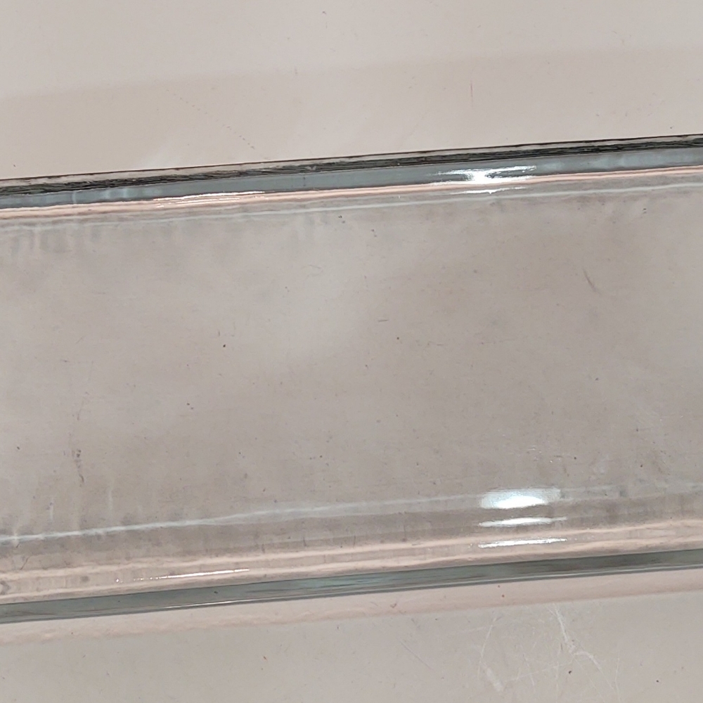 POTTERY BARN Clear Slab Glass Cheeseboard